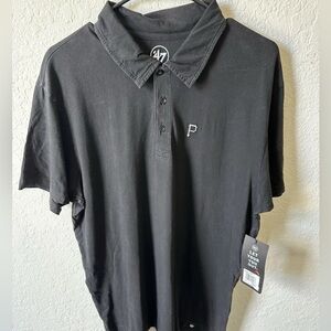 ‘47 Brand Pittsburgh Pirates Men’s Large Flatiron Polo Shirt NWT 🔥 ⚾️